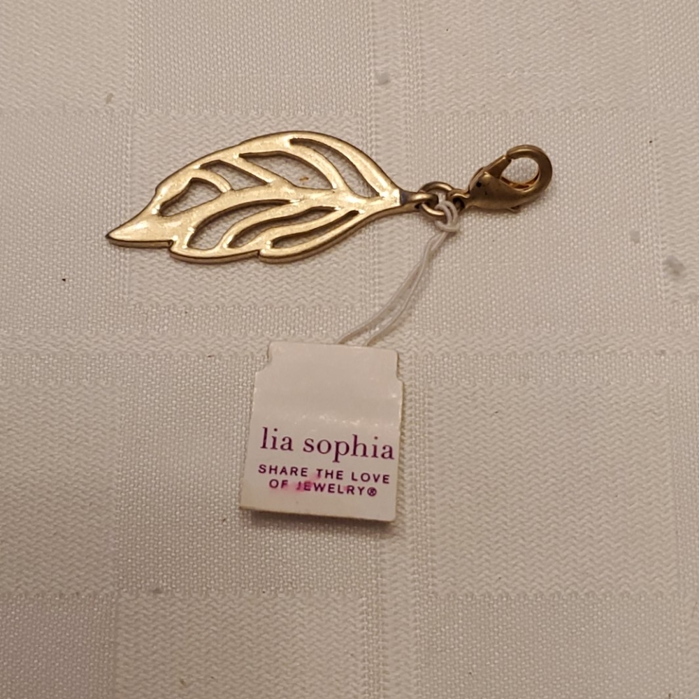 Lia Sophia Gold Leaf Charm- NWT